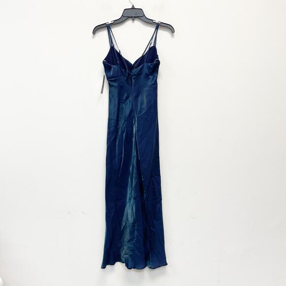 Wild Fable Women's Iridescent Maxi Slip Dress Navy Size Medium - Picture 3 of 6